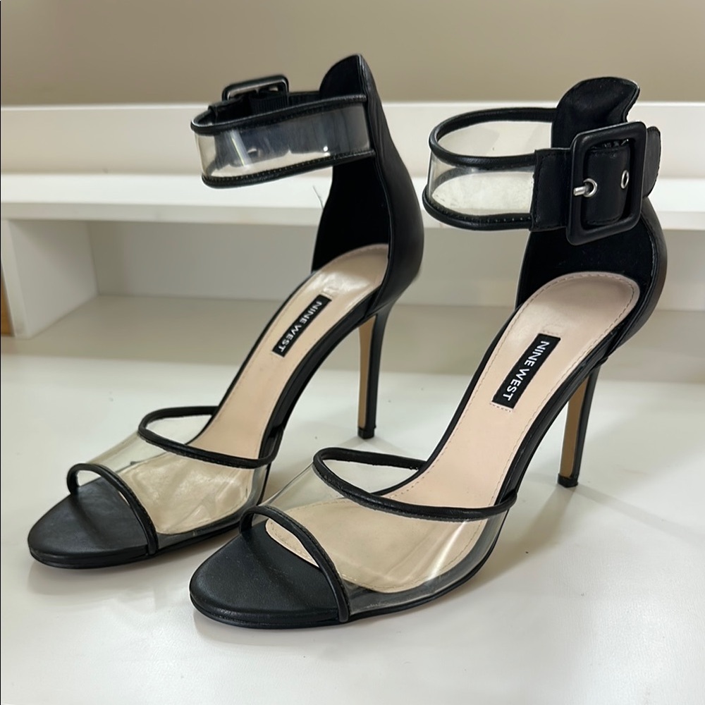 Nine West Black and Transparent Heels